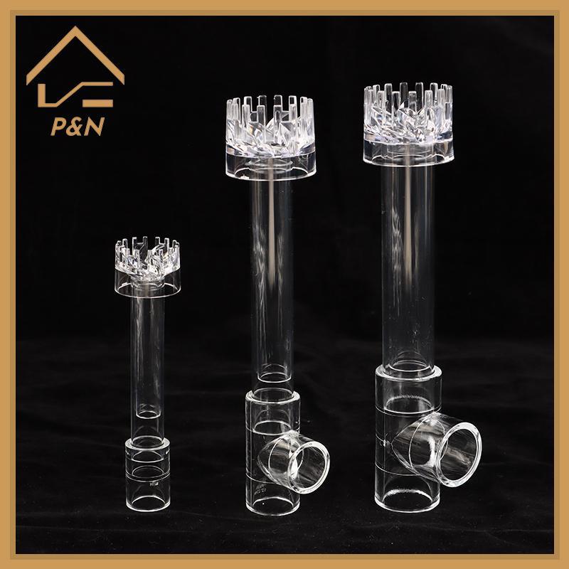 [P & N} 1 Bộ DIY Clear Aquarium Skimmer Acrylic Lily Spin Inflow Outflow Water Plant Tank Filter Cle