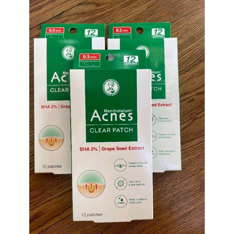 Acnes SÉT 2 HỘP dán mụn Acnes Clear Patch BHA 2% & Grape Seed Extract 12 patches