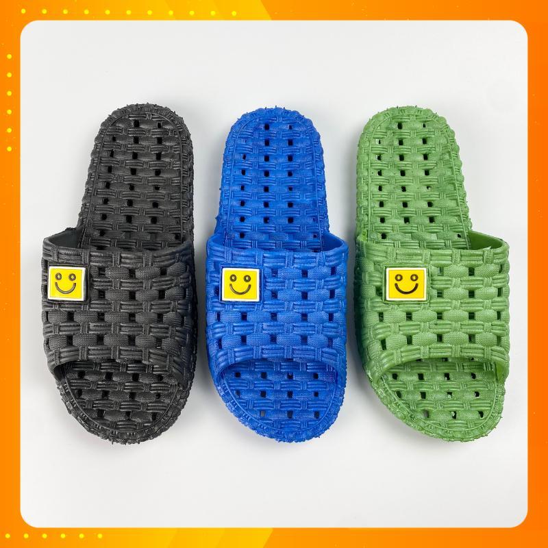 Dép lỗ nhựa dẻo hình mặt cười đi trong nhà, văn phòng, nhà tắm thoáng khí êm chân