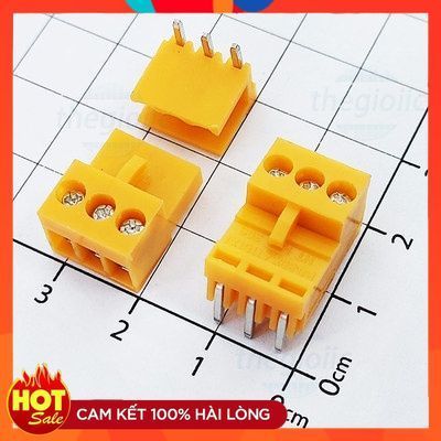 [5 Cái]- HT-3.96-3-R Terminal Block 3 Chân Cong 3.96mm 300V 10A ChipViet Store