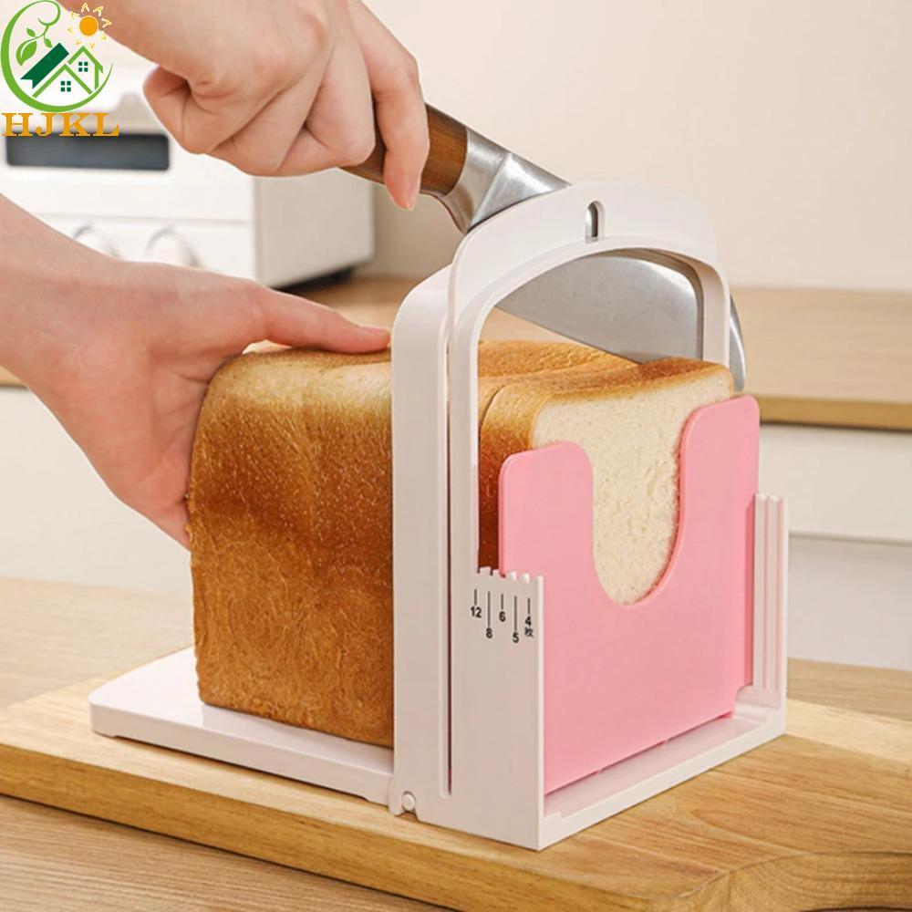Khuôn cắt bánh mì HJKL, Máy cắt bánh mì nướng tiết kiệm không gian có thể gập lại, Dụng cụ làm bánh có thể điều chỉnh độ dày bằng tay Giá đỡ bánh mì làm bánh