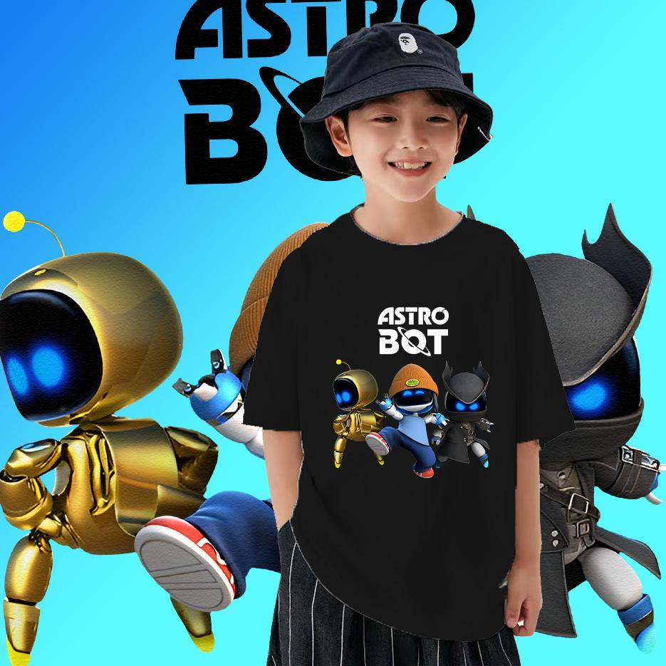 áo cotton trẻ em giá, Bot PS5-Astro, unisex, bé dành