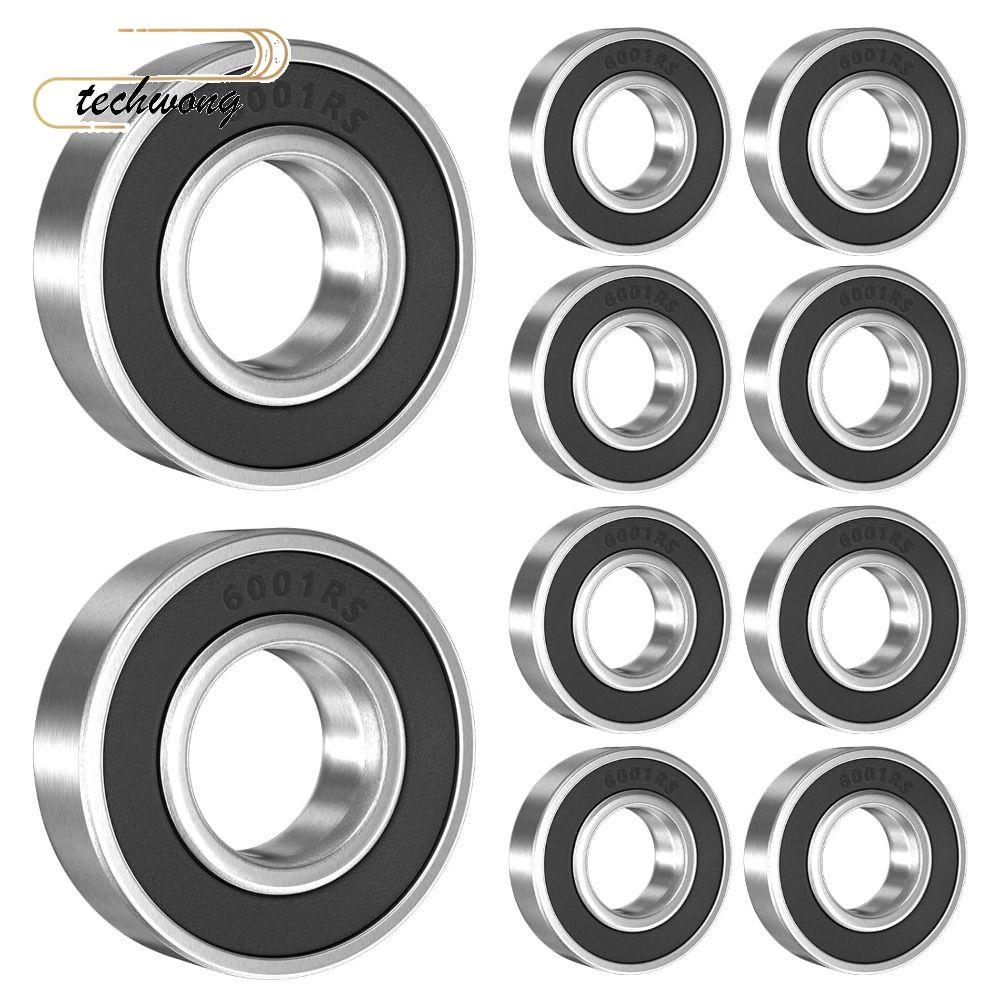 Vòng bi TECHWONG, Vòng bi kim loại 609ZZ được bảo vệ đôi, 6001ZZ 6001RS 6000ZZ 6000RS 608ZZ 608RS Vò