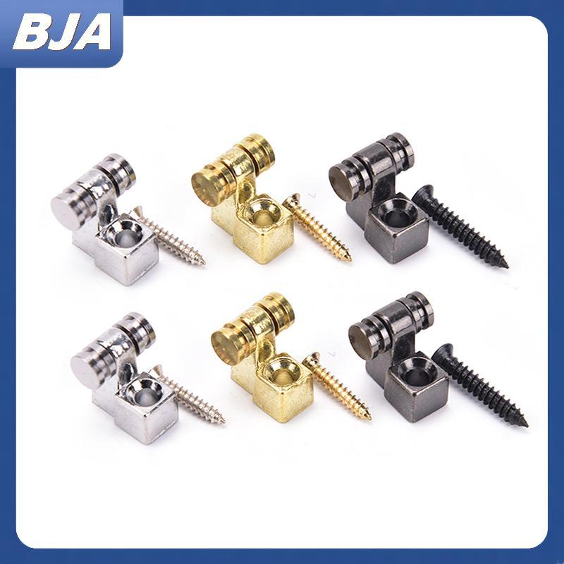 BJA 2 Chiếc Con Lăn Dây Giữ Cây Hướng Dẫn Gắn Đàn Guitar Điện Bạc BJA