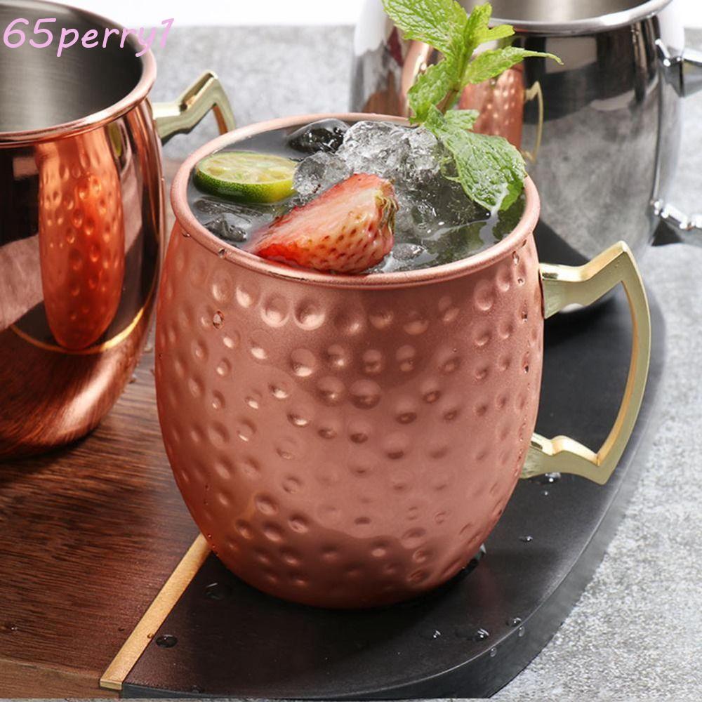 Cốc thép không gỉ PERRY1, Cốc rượu uống Moscow Mule Mug, bền Nga Bar Tool Beer Cup Bar Bar Bar Bar