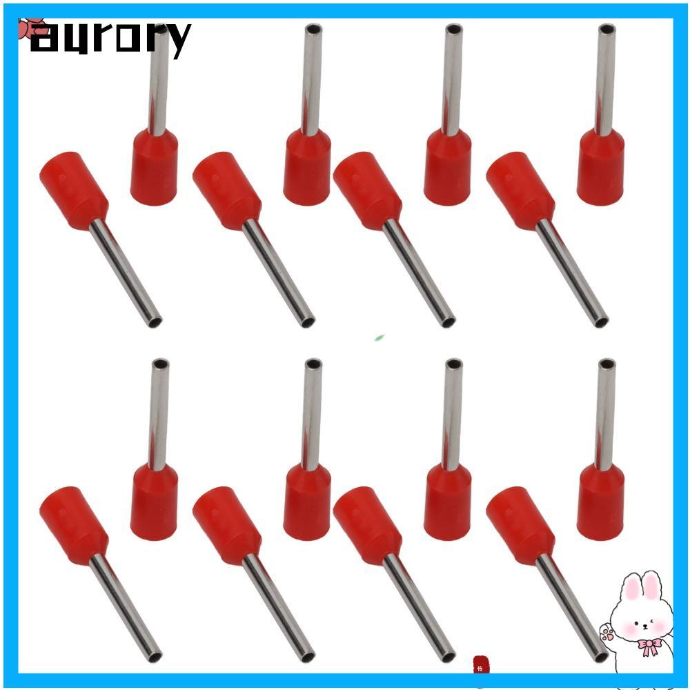 AURORY 1000 Cái Thiết bị đầu cuối Ferrules cách nhiệt, Bộ kết nối Ferrule dây màu đỏ E0510 / E0512, 