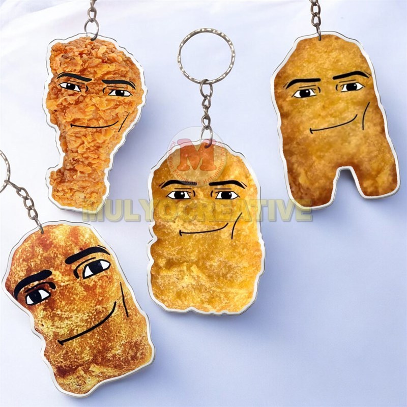 Ganci Geda Gedi Geda Gedago Gantungan Kunci Gedagedi Mewing Dua Sisi Keychain Nugget Bolak Balik