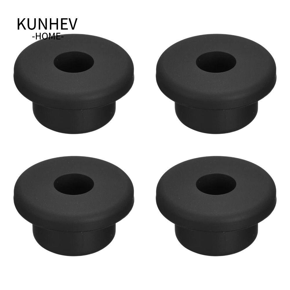 KUNHEV 4 Miếng Lót Cao Su, Loại T Tròn Tự Dính 19mm, Cao Su Mềm Màu Đen Để Tổ Chức Và Bảo Vệ Dây