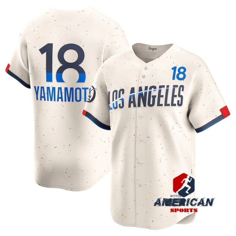 Nam MLB Los Angeles Dodgers Yoshinobu Yamamoto Cream 2024 City Connect Baseball Player Jersey
