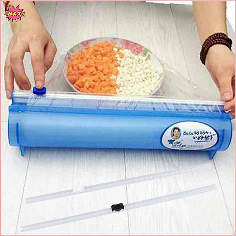 N & X Home Plastic Wrap Dispensers And Foil Film Cutter Food Cling Film Cutter Stretch Plastic Wrap 