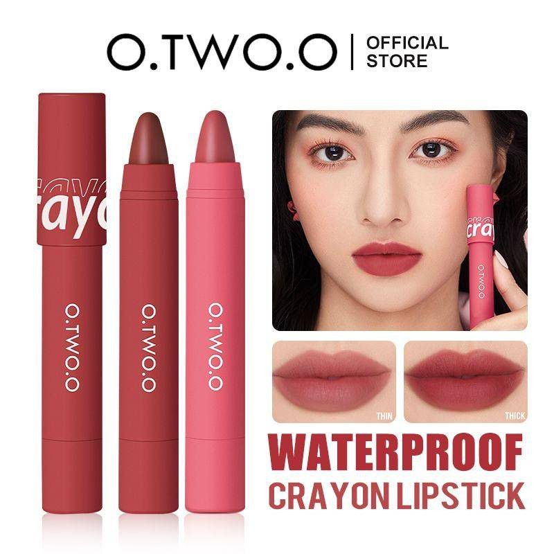Cổ phiếu địa phương OTWOO Bút Son Môi Chống Thấm Nước Lâu Dài Lipstik Lipstic 6 Màu Matte Lipstick Q