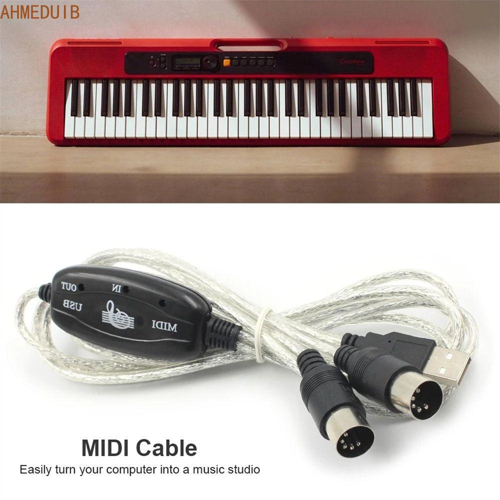 Dây nối dài cáp AHMEDUIB MIDI sang USB Giao diện MIDI chuyên nghiệp Dây nhạc âm thanh cho đàn Piano 