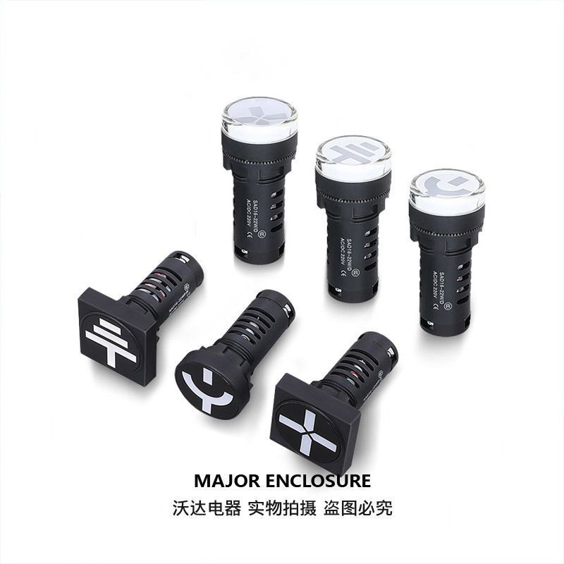 Đèn báo hai màu AD16-22SS Đèn báo nguồn LED màu đỏ xanh lá cây làm việc 12v 24v 220v 380v
