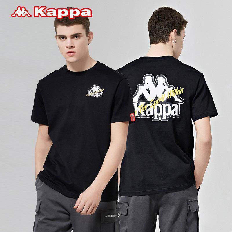 Kappa Áo Thun Nam 100% Cotton Cao Cấp, Logo Cổ Điển, Cổ Tròn