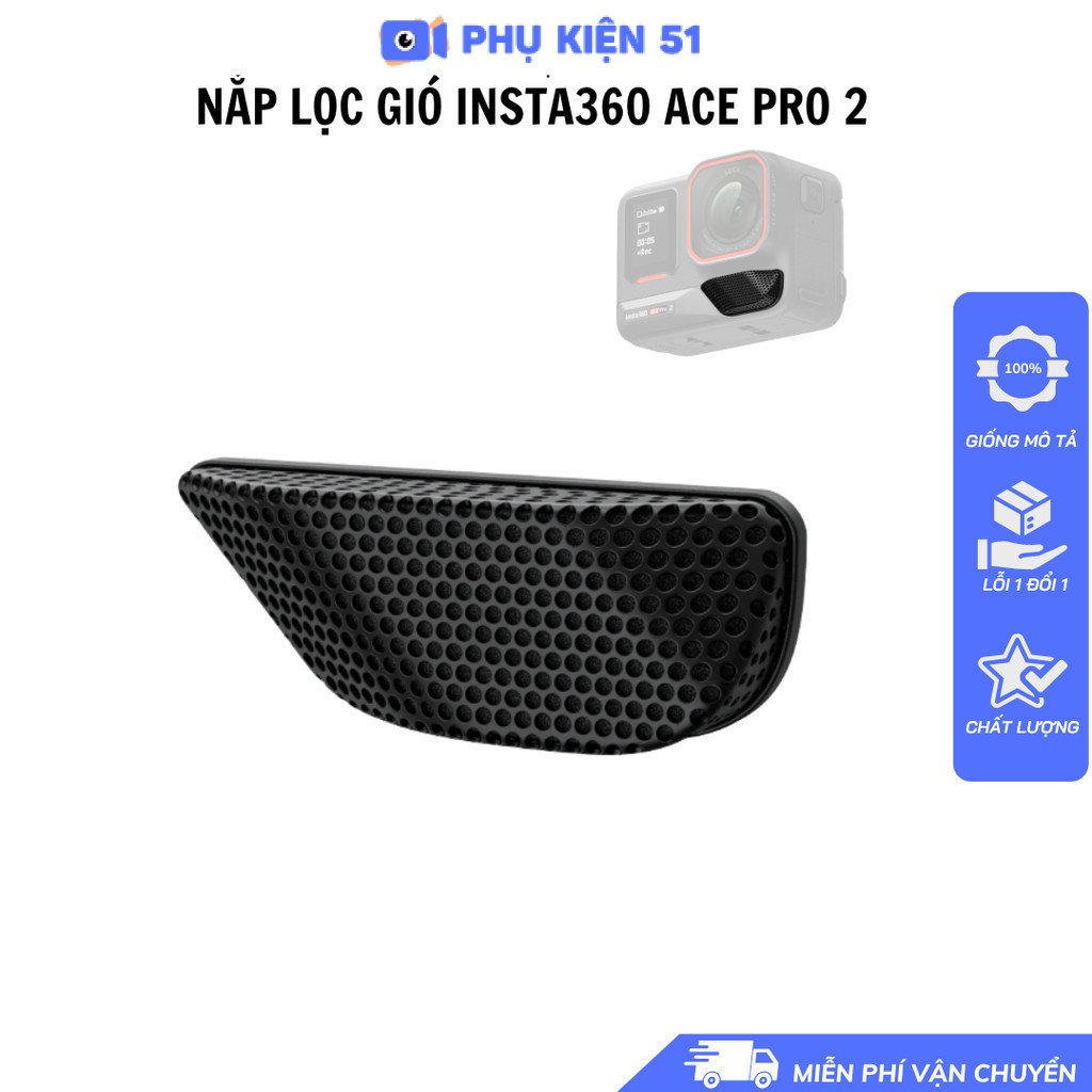 Tấm lọc gió cho Insta360 Ace Pro 2 giảm tiếng ồn gió - Wind Guard for Insta360 Ace Pro 2