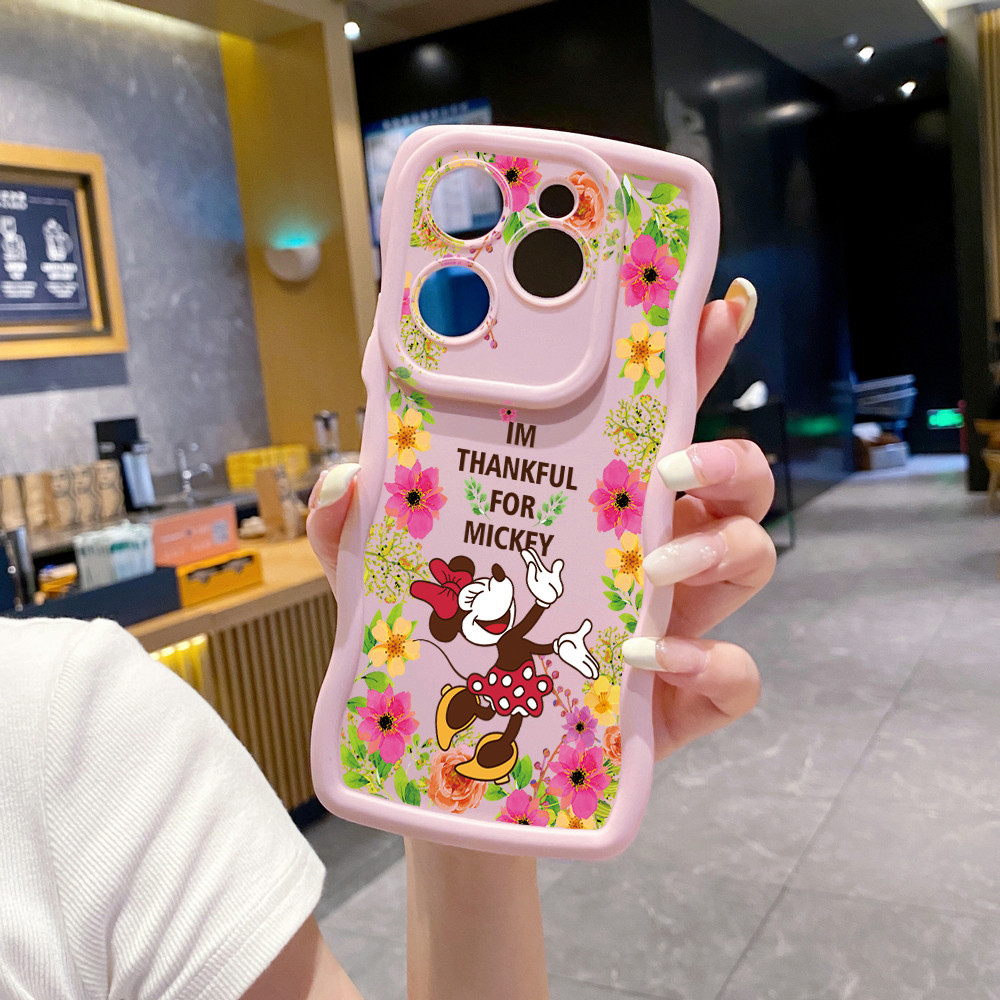 Tương thích với ITEL A70 A60 S23 Plus P40 A04 Flower Mickey Minnie Wave Case Chống rơi XBL