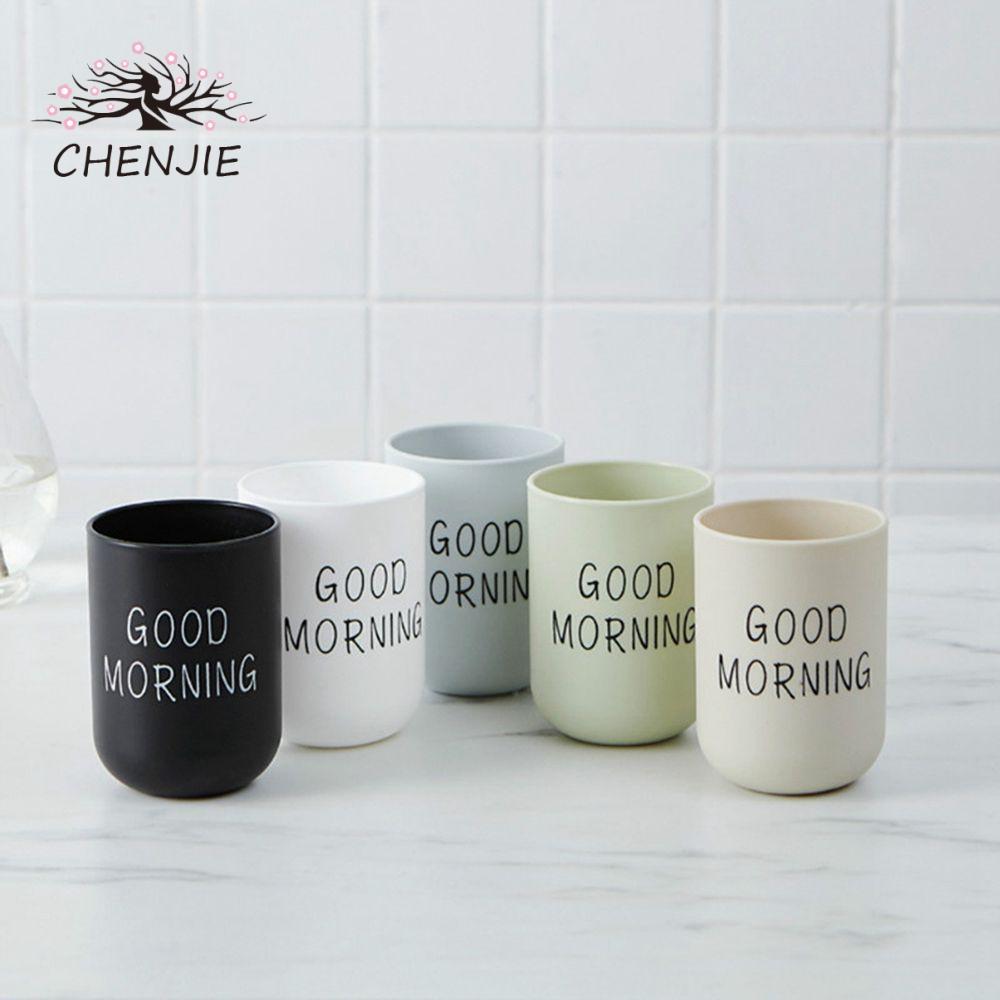 CHENJIE Cốc Giặt Đồ Uống Di Động Uống Khỏe Mạnh Phong Cách Bắc Âu Đựng Bàn Chải Đánh Răng Nhựa Bảo Q