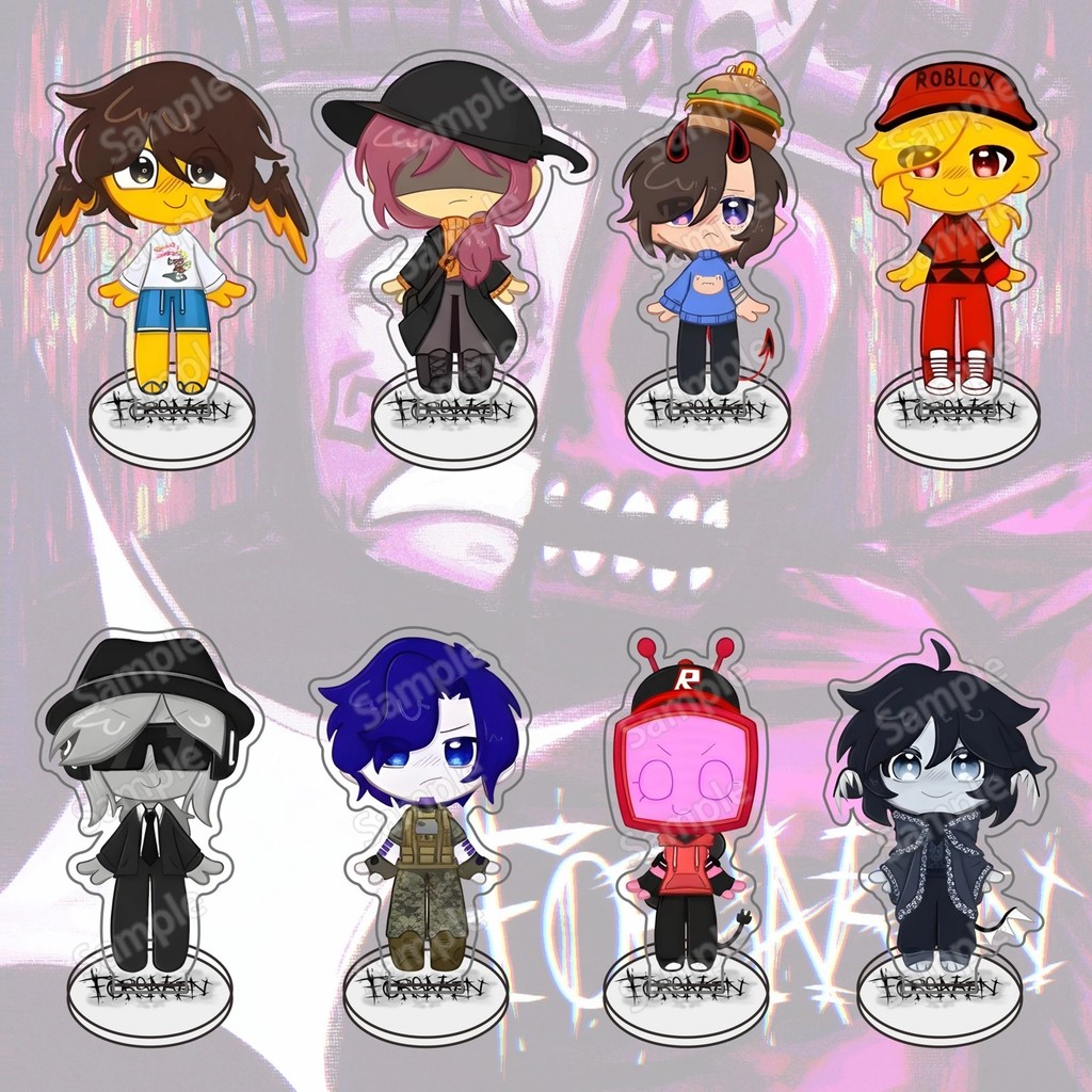 Standee Roblox Forsaken mô hình Mica Chibi 10cm Guest 1337 Noob Shedletsky John Doe c00lkidd Elliot 