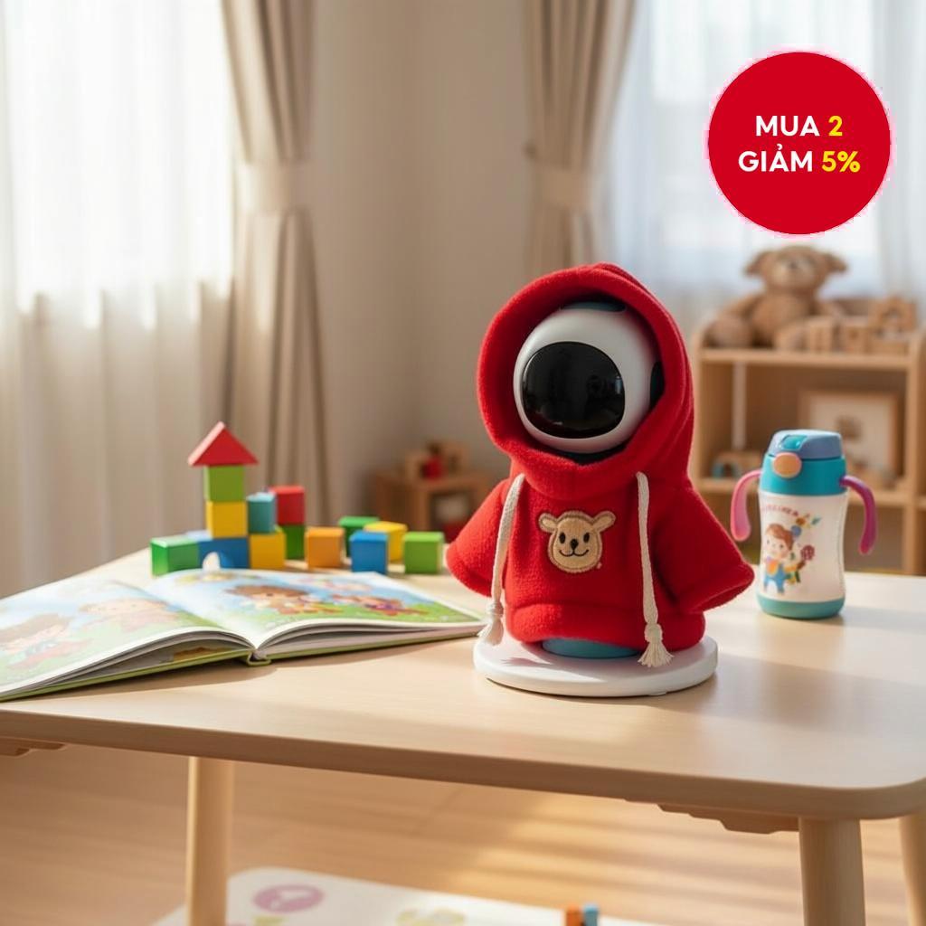 Eilik Smart AI Robot Tamagotchi kèm Combo khăn quàng cổ áo len Giáng sinh độc đáo (không có robot)