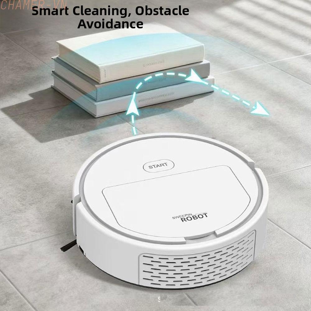 【CHAMER】Robot Vacuum Cleaner Mop Sweeper 3 in 1 for Home Floor Care on Multiple Surfaces【HomeLiving】