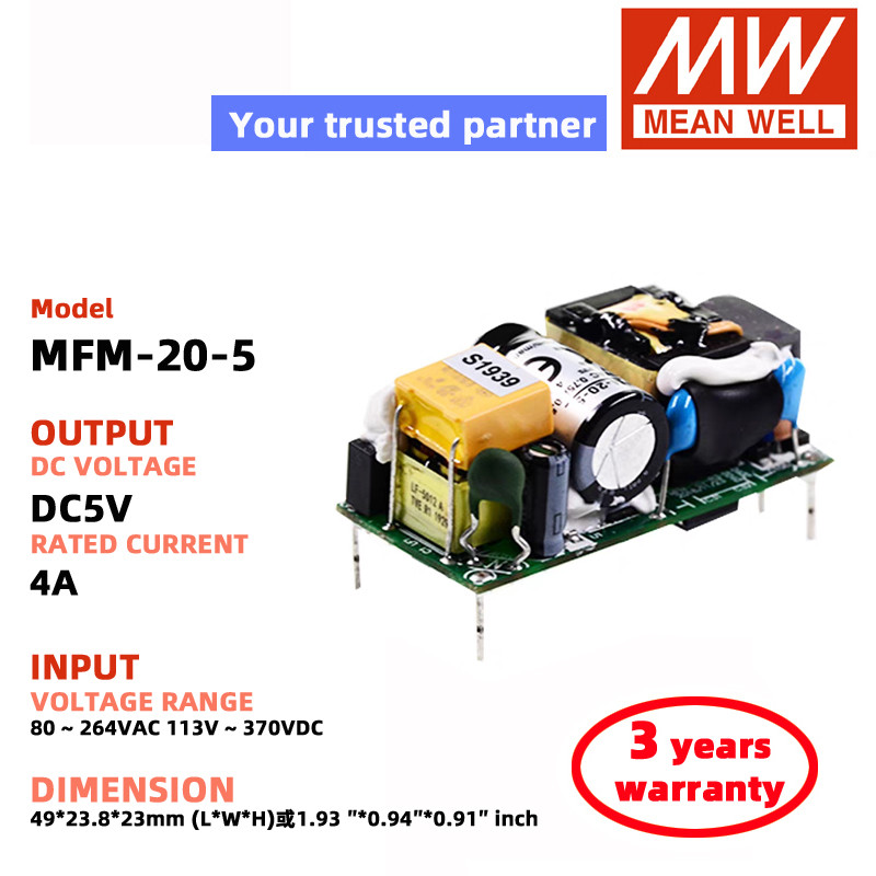 MEAN WELL MFM-20-5 MFM-20-12 MFM-20-24 MFM-20-15 Meanwell Chuyển Đổi Nguồn Điện DC