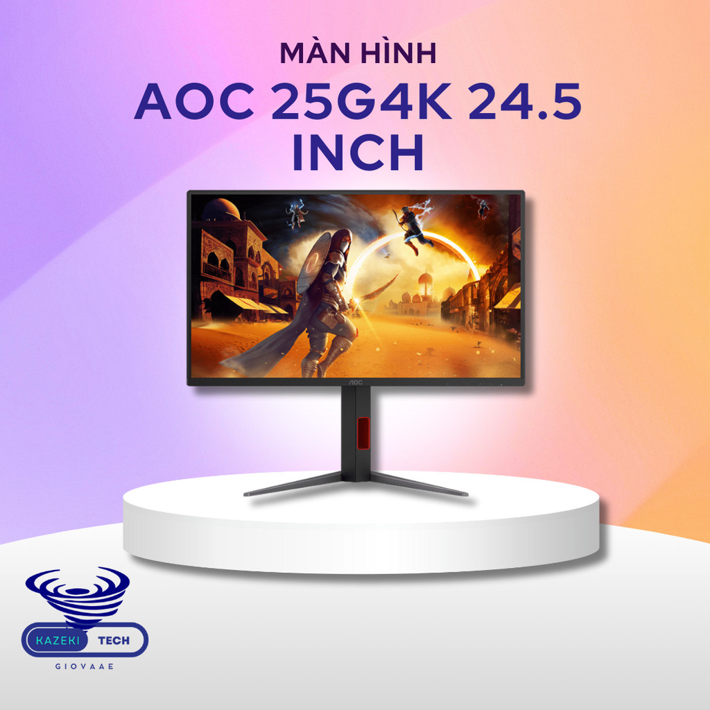Màn Hình Gaming AOC 25G4K 24.5 Inch FHD Fast IPS 420Hz 0.3ms – Màn Hình Esports Siêu Mượt | Kazeki T