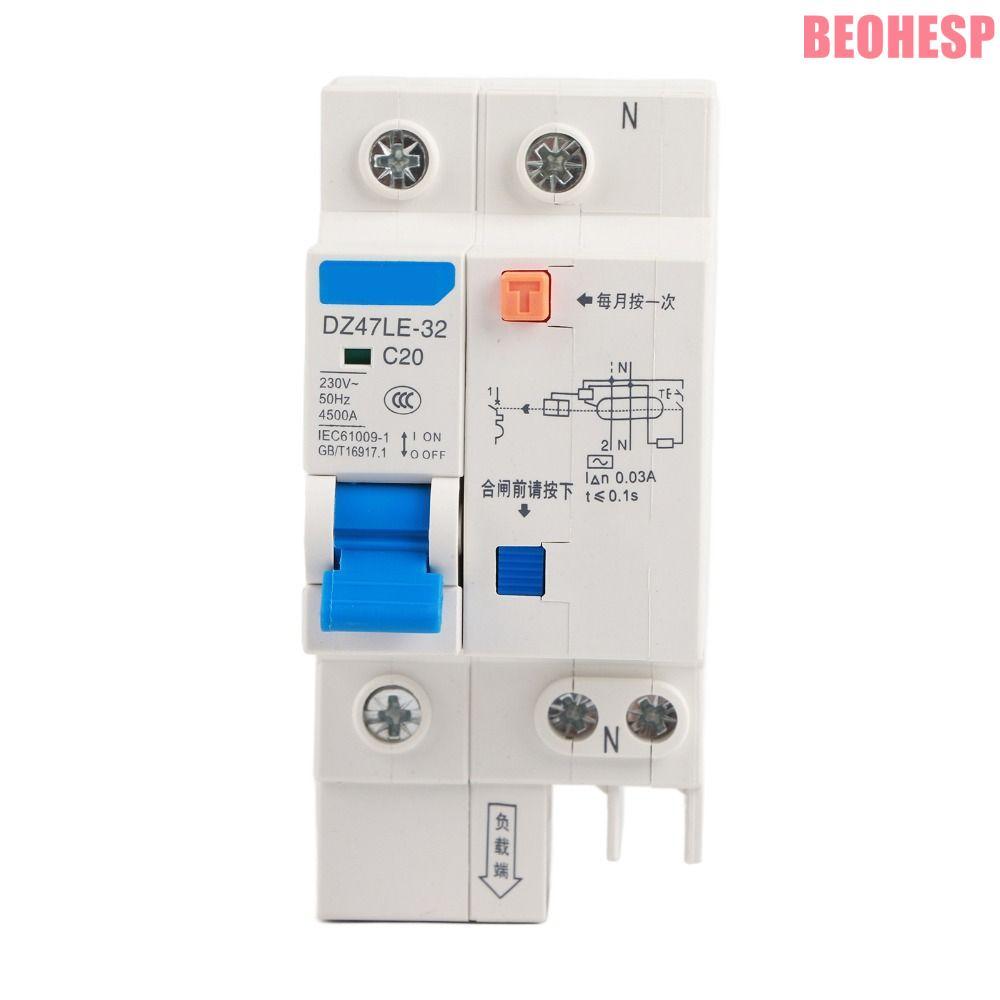 Bộ ngắt mạch BEOHESP, Bộ ngắt mạch bảo vệ 16A / 20A / 32A 1P + N, Bộ ngắt mạch rò rỉ RCCB DZ47LE-32 