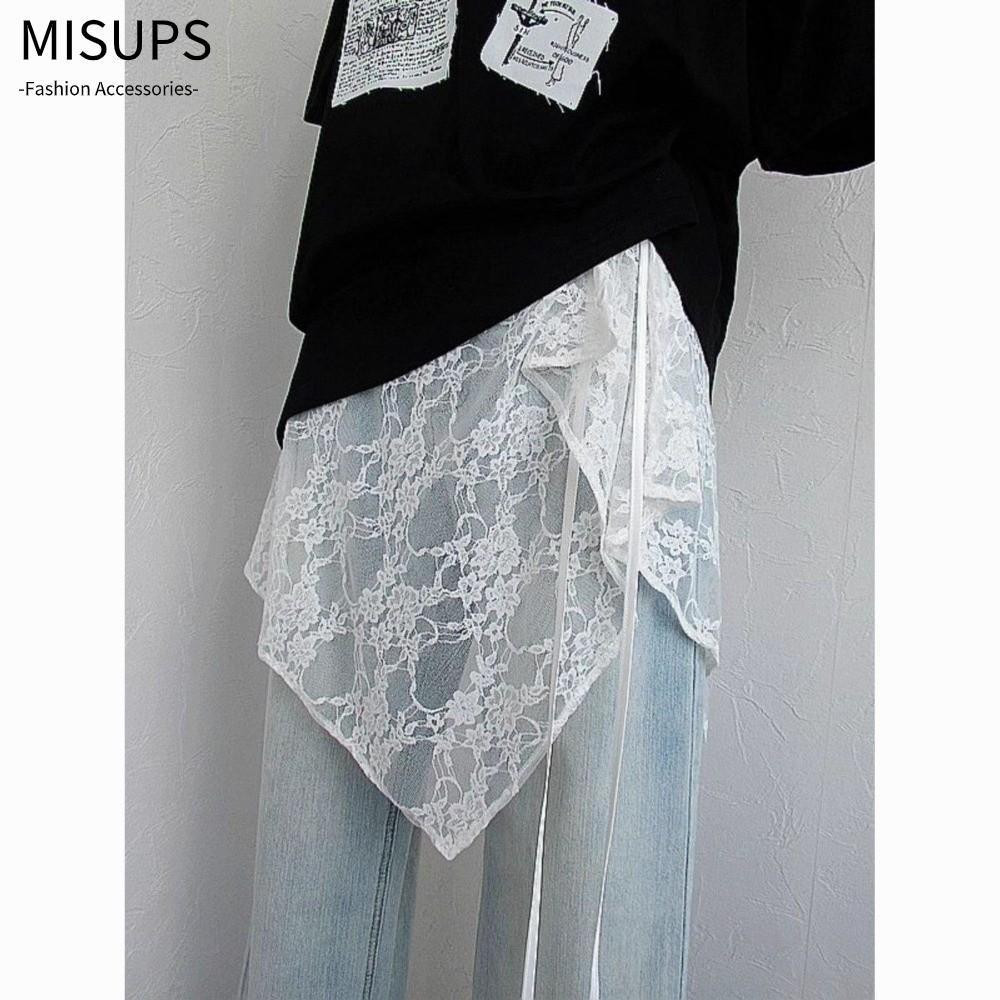 Váy quấn MISSIPS ren ngắn thiết kế layer, thời trang nữ