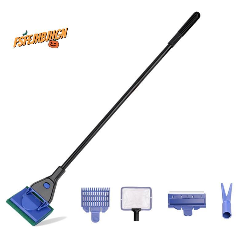 Dụng cụ làm sạch bể cá Bàn chải bể cá dài tay Bàn chải làm sạch thủy tinh Hộp thủy sinh Bàn chải dài