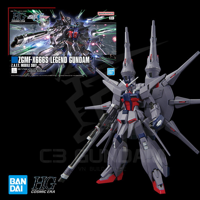 [BANDAI] MÔ HÌNH HG 263 1/144 ZGMF-X666S Legend Gundam Revive HGSEED HGCE  C3 GUNDAM
