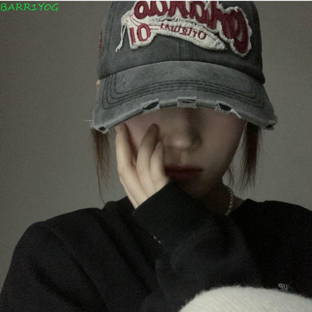 Mũ bóng chày cổ điển Barr1yog, Thêu chữ Orlando theo phong cách Hàn Quốc