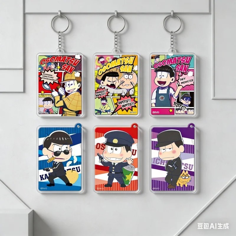 Móc khóa Anime Osomatsu-san 6cm mô hình Mica Acrylic Matsuno Osomatsu dễ thương trang trí balo cặp s