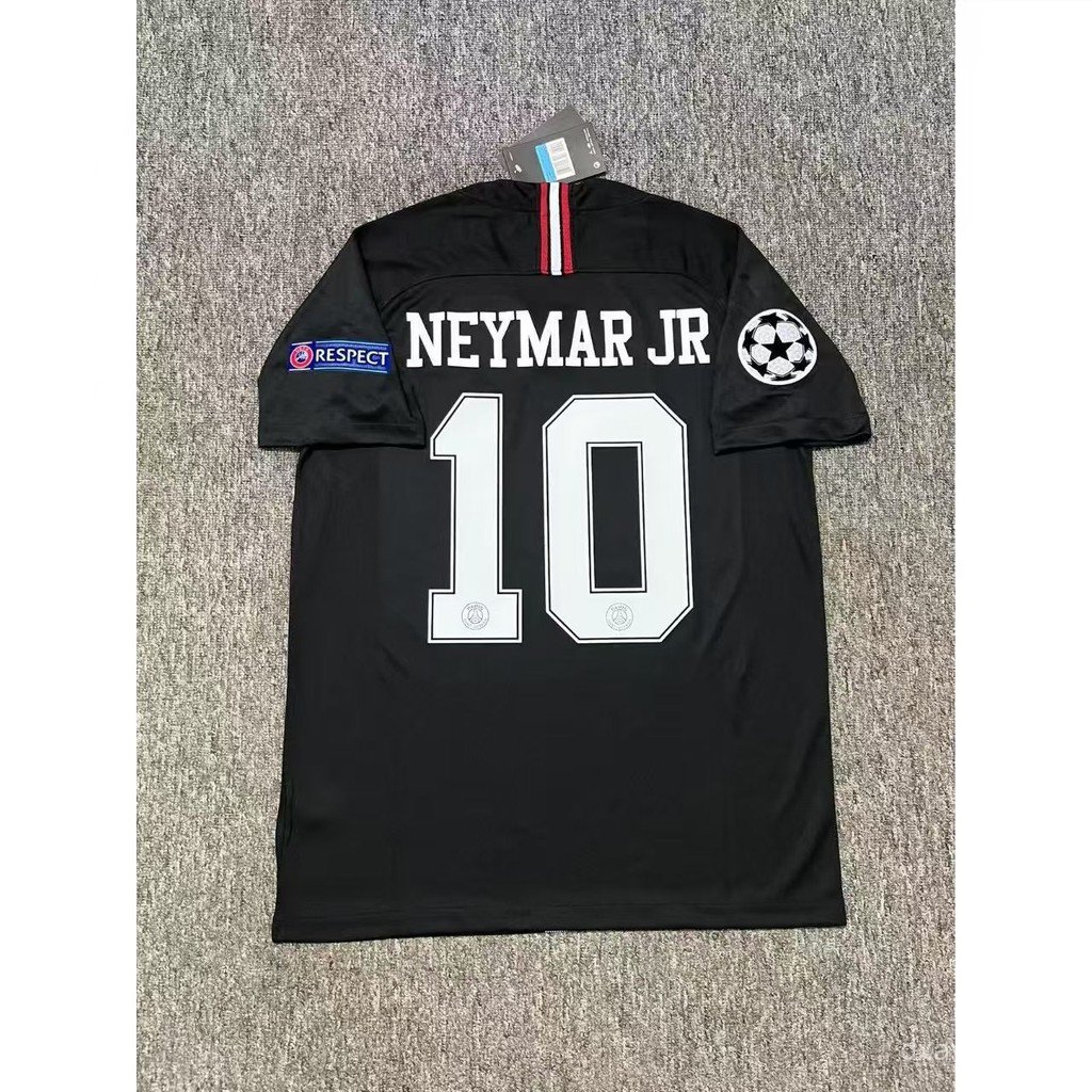 2018 / 19 Pháp Ligue 1 PSG Sân Nhà Áo Sơ Mi NEYMAR JR Áo Bóng Đá Đen Chất Lượng Cao S-2XL Phiên Bản 