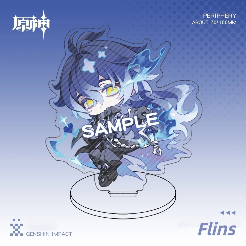 Standee Genshin Impact mô hình Mica Acrylic nhân vật Flins Nefer Lauma Ineffa Aino trang trí bàn học