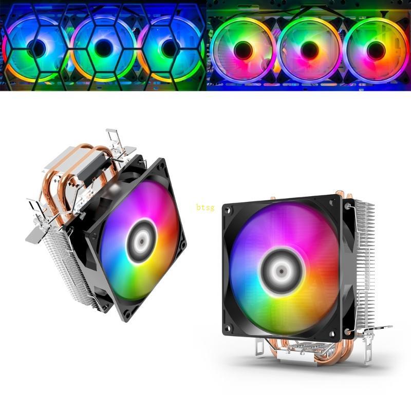 Btsg A200 Bộ làm mát CPU 9CM yên tĩnh với 2 ống đồng Tản nhiệt nhanh cho máy tính