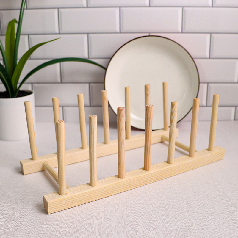 Large quantity in stock, multifunctional draining cup rack, wooden dish and cup storage rack, creati
