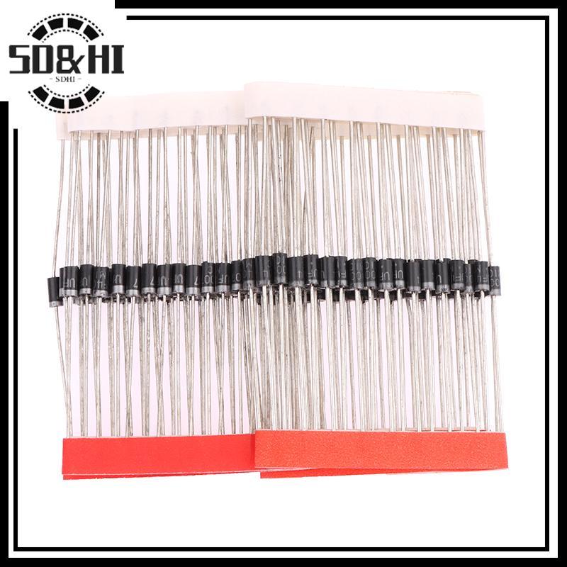 [SD & HI] 50 Điốt chỉnh lưu Schottky UF4004 UF4007 1A 400V 1000V Bộ chỉnh lưu Diode phục hồi siêu nh
