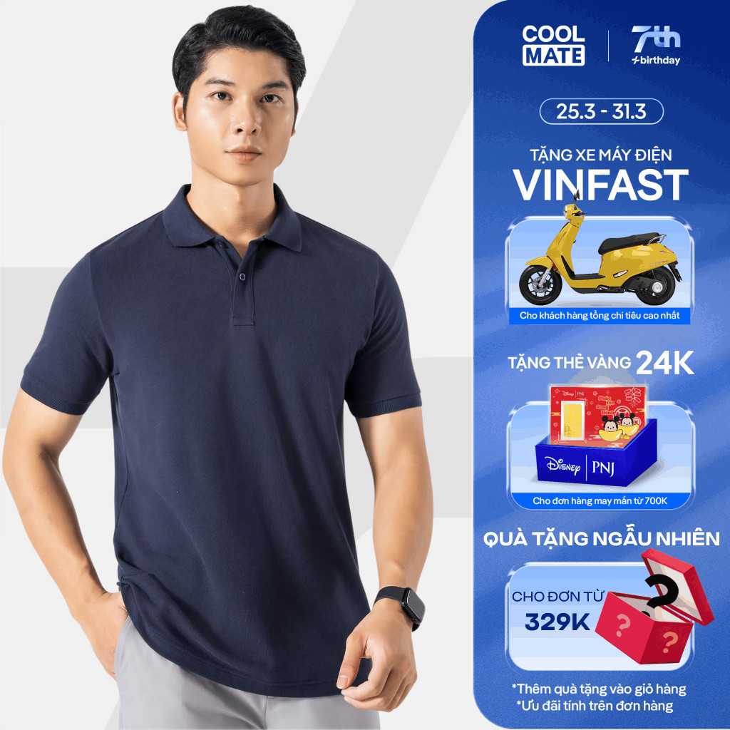 Áo Polo Pique Basic Cotton 100% Ready To Wear Coolmate