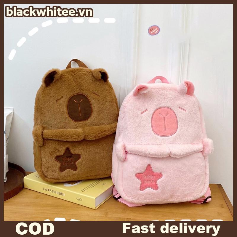 BWHTE Kawaii Mới Capybara Sang Trọng Bapa Dành Cho Nữ Hoạt Hình Đa Năng Ngộ nghĩnh Capibala Túi Tote