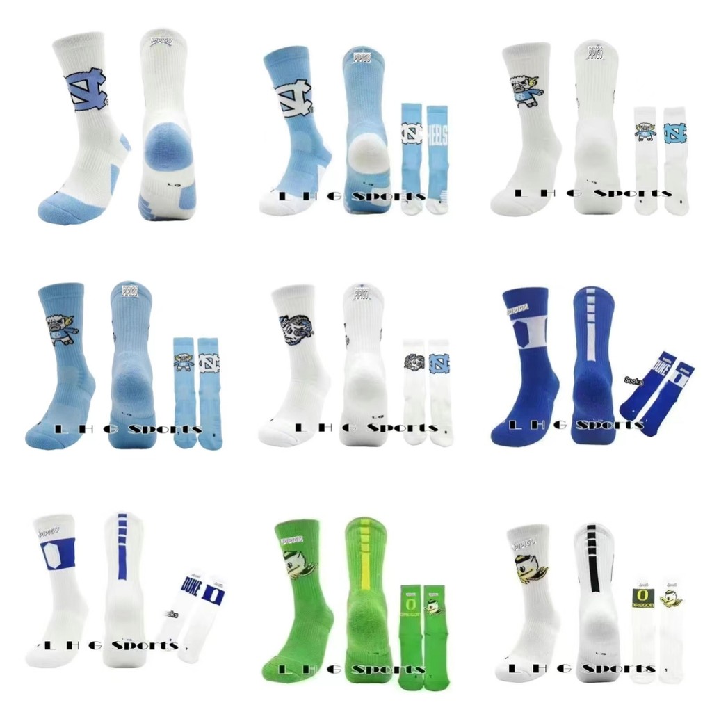 Tất bóng rổ Duke University NCAA, thiết kế dày và có khăn đáy, phù hợp cho cả nam và nữ