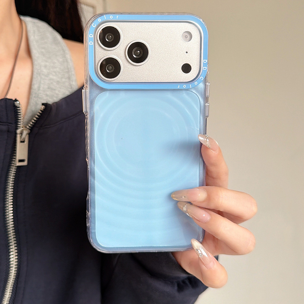 Ốp Lưng Trong Suốt Ripple Cho IPhone 17 Pro Max Cho iPhone 16 Pro Max Ốp Lưng Bảo Vệ Ống Kính Trong 