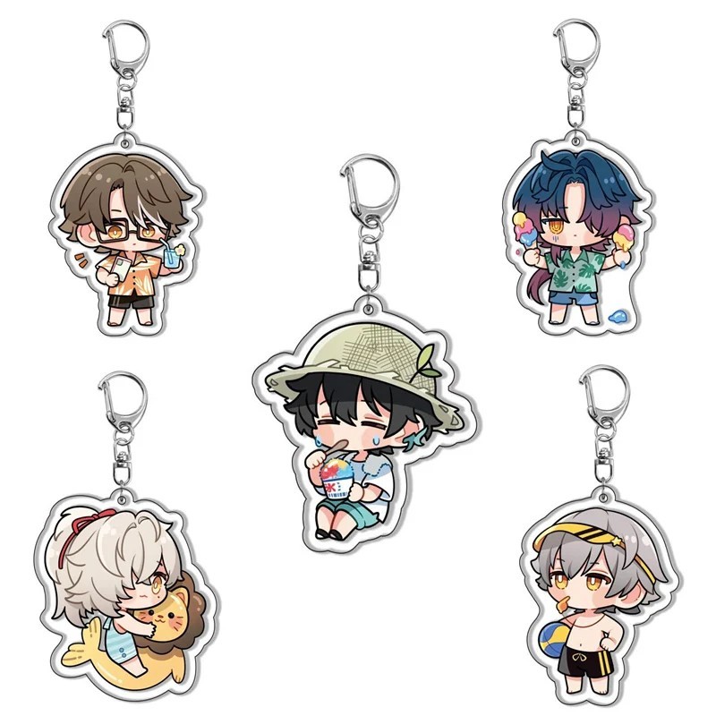 Móc khóa Honkai Star Rail Chibi mẫu đi biển Acrylic Keychain Blade Jing Yuan Luocha Gepard Welt tran