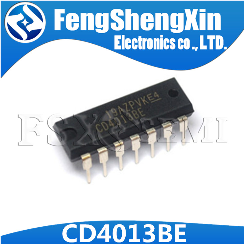 100 Cái / lốc Mới CD4013BE CD4013 HEF4013 DIP-14 CMOS DUAL D-TYPE FLIP-FLOP IC