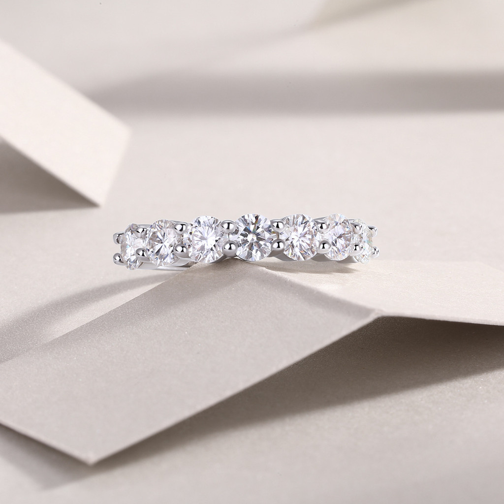 Nhẫn Bạc S925 D Màu Moissanite Nữ Hàng Nhẫn