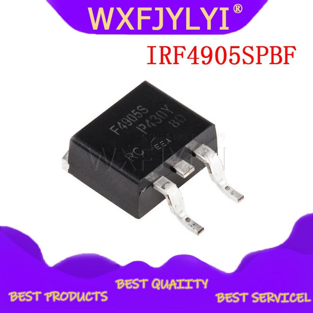 10 CHIẾC IRF4905STRLPBF TO-263 IRF4905S TO263 F4905S IRF4905 D2PAK 42A 55V SMD MOSFET Chip IC mới và