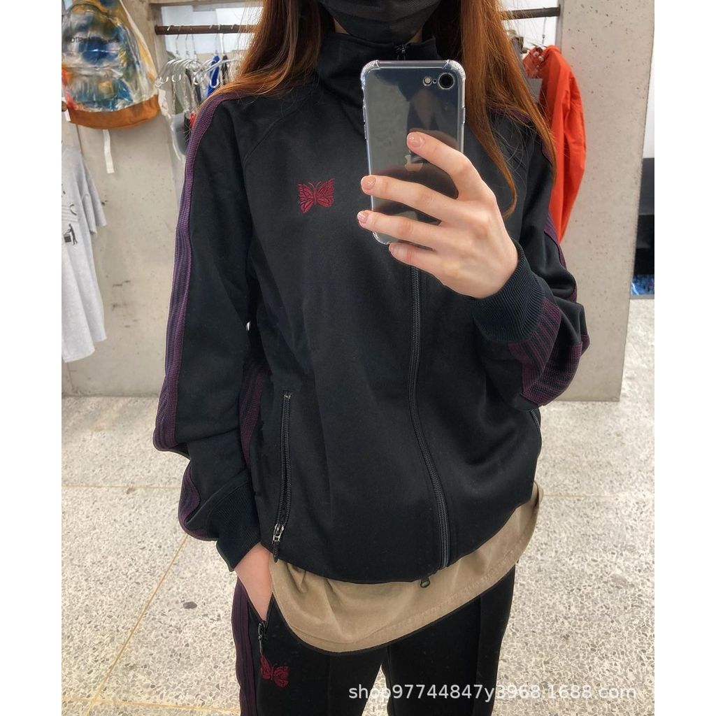 GUY1 Needles track Joint Name417Limited Edition Embroidered Casual Jacket Campus Style Sports Coat