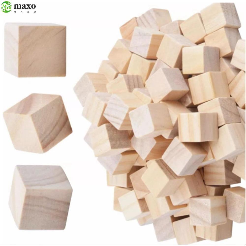 CVMAX 100 Khối Gỗ, Khối Gỗ Vuông Chưa Hoàn Thành, Gỗ Chưa Hoàn Thành Màu Gỗ 2cm Bề Mặt Mịn Bằng Gỗ T
