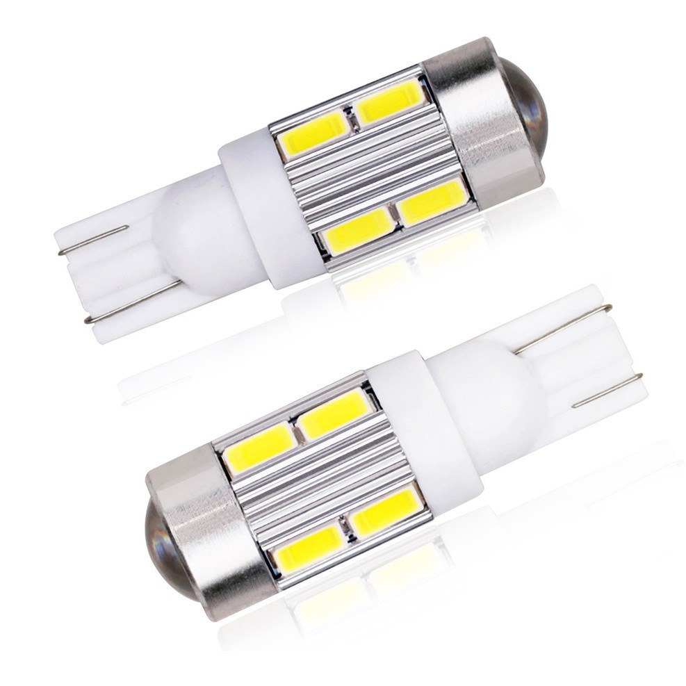 Đèn LED Ô Tô Đèn Rộng T10 5630 10LED Biển Số Đèn W5W Cửa Bên Đèn Nhỏ T10 LED Dự Phòng Bóng Đèn