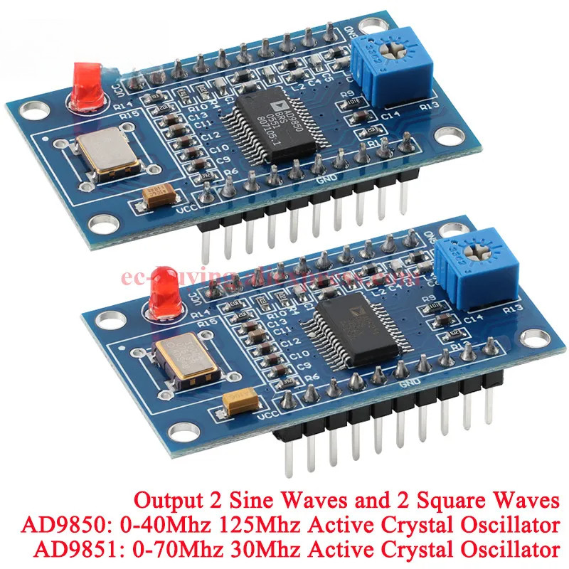 AD9850 AD9851 DDS Mô-đun phát triển mô-đun phát triển 0-70 MHz 0-40 MHz 2 sóng sin và 2 sóng vuông 1