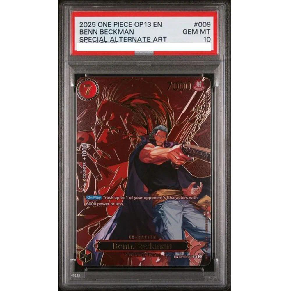 Thẻ đánh giá PSA 10 ONE PIECE 2025 ONE PIECE OP13 EN BENN BECKMAN OP09-009 Thẻ sưu tập DIY Sao chép 